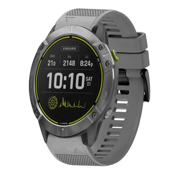 Per cinturino in silicone a sgancio rapido Garmin Enduro da 26 mm (grigio)