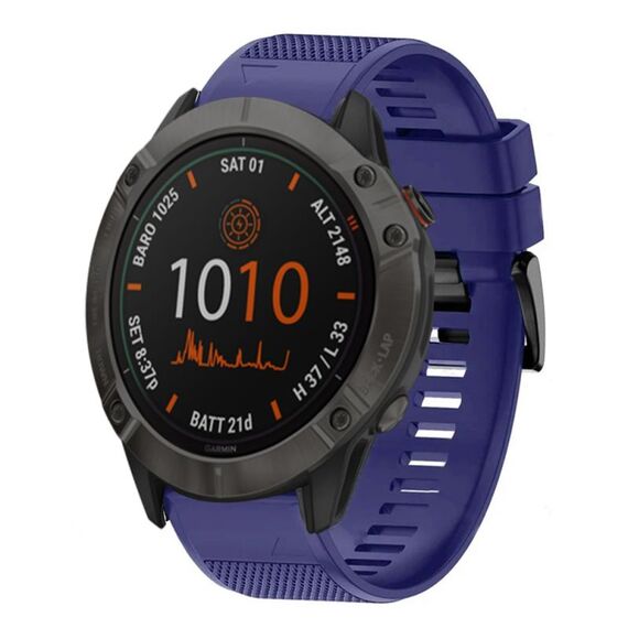 Per cinturino in silicone a sgancio rapido Garmin Fenix 6X 26mm (blu notte)