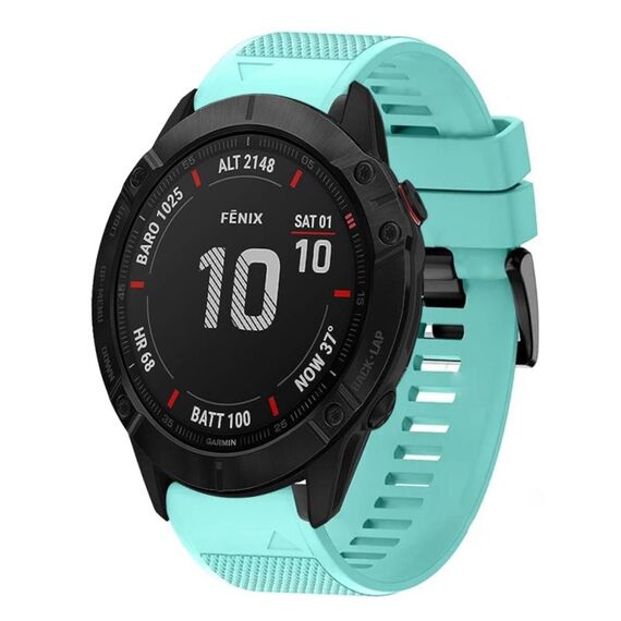 Per cinturino in silicone a sgancio rapido Garmin Fenix 6X Sapphire da 26 mm (verde menta)