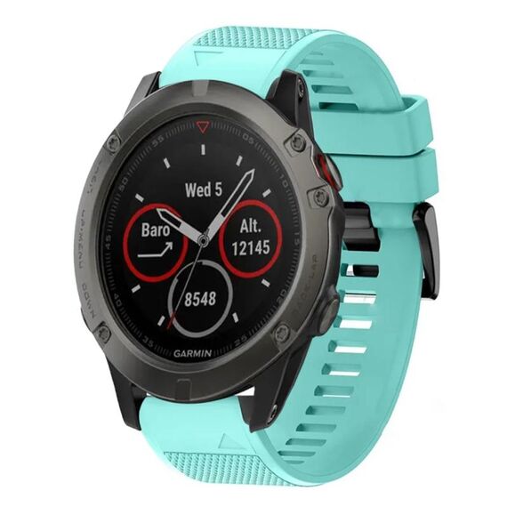 Per cinturino in silicone a sgancio rapido Garmin Fenix 5X Sapphire da 26 mm (verde menta)