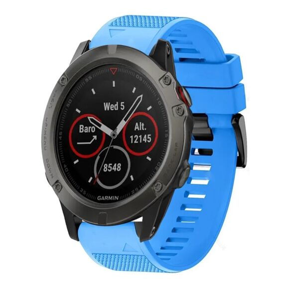Per cinturino in silicone a sgancio rapido Garmin Fenix 5X Sapphire da 26 mm (blu cielo)