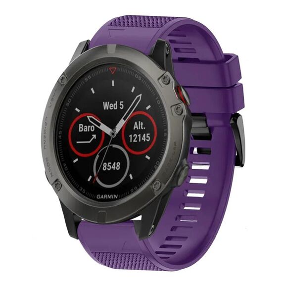 Per cinturino in silicone a sgancio rapido Garmin Fenix 5X Sapphire da 26 mm (viola)
