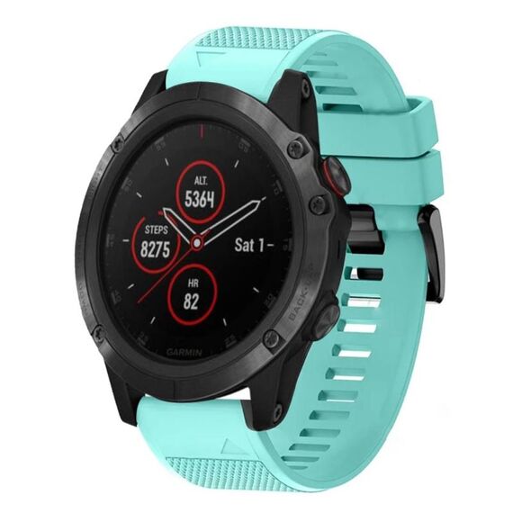 Per cinturino in silicone a sgancio rapido Garmin Fenix 5X Plus da 26 mm (verde menta)