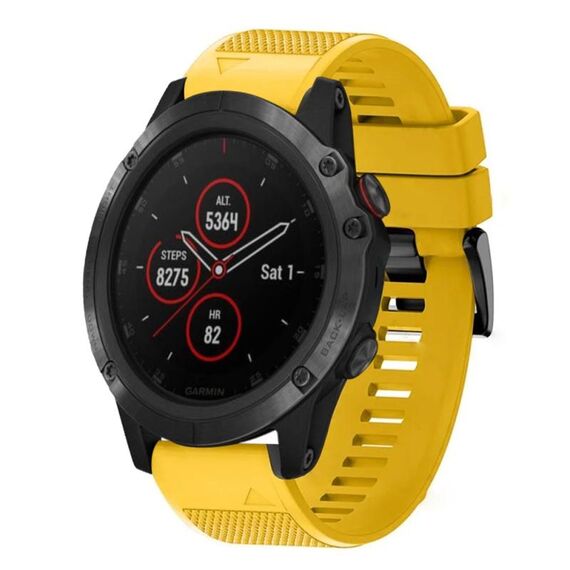 Per cinturino in silicone a sgancio rapido Garmin Fenix 5X Plus da 26 mm (giallo)