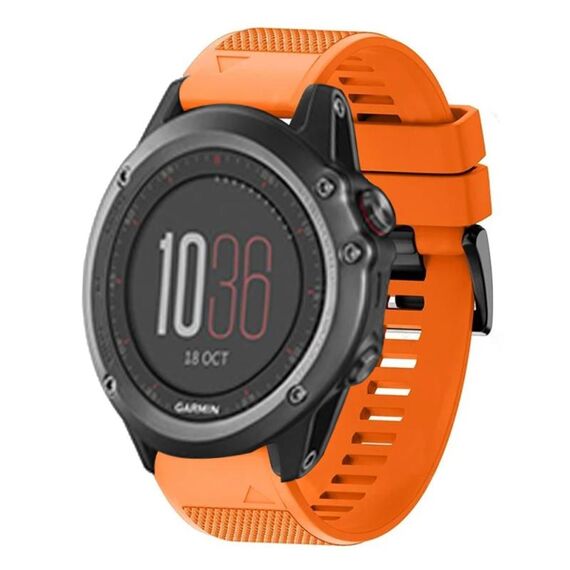 Per cinturino in silicone a sgancio rapido Garmin Fenix 3 da 26 mm (arancione)