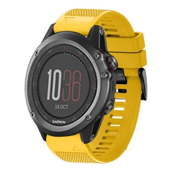 Per cinturino in silicone a sgancio rapido Garmin Fenix 3 da 26 mm (giallo)