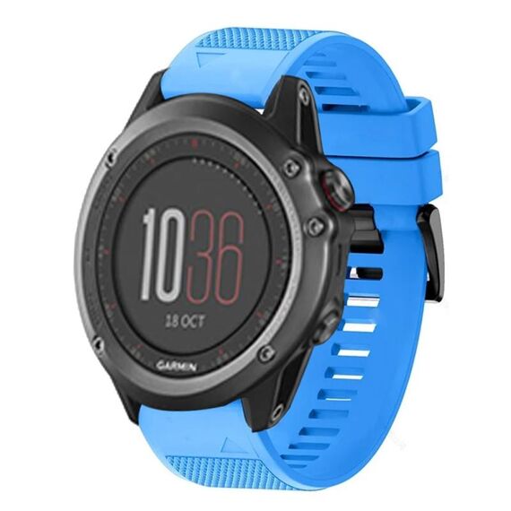 Per cinturino in silicone a sgancio rapido Garmin Fenix 3 da 26 mm (blu cielo)