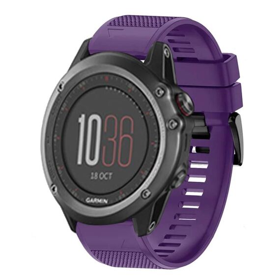 Per cinturino in silicone a sgancio rapido Garmin Fenix 3 da 26 mm (viola)