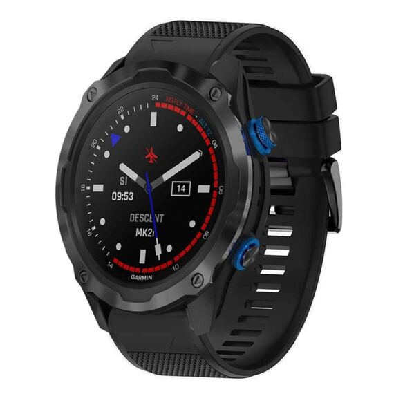 Per cinturino in silicone a sgancio rapido Garmin Descent MK 2i da 26 mm (nero)