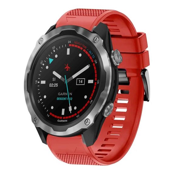 Per cinturino in silicone a sgancio rapido Garmin Descent MK 2 da 26 mm (rosso)
