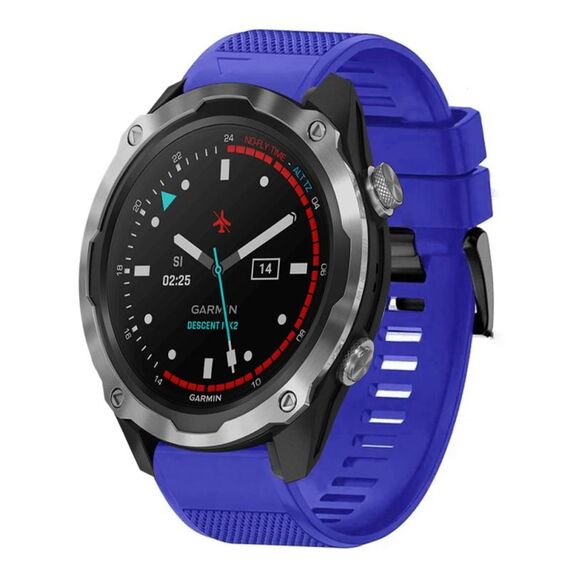 Per cinturino in silicone a sgancio rapido Garmin Descent MK 2 da 26 mm (blu scuro)