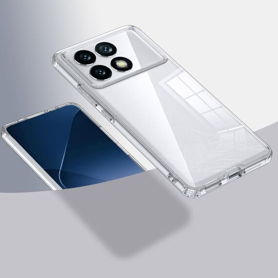 Per Xiaomi Redmi K70 Pro Armor Custodia rigida in TPU trasparente per PC (trasparente)