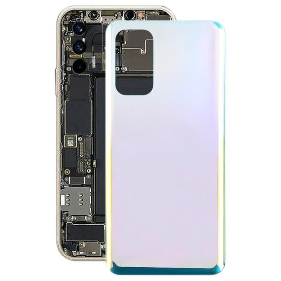 Per OPPO Find X3 Lite Cover posteriore della batteria in materiale di vetro (argento brillante)