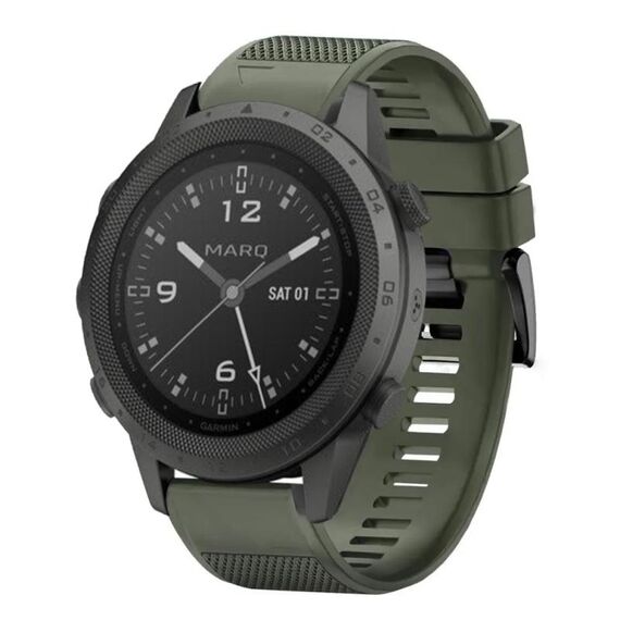 Per cinturino in silicone a sgancio rapido Garmin MARQ Commander da 22 mm (verde militare)