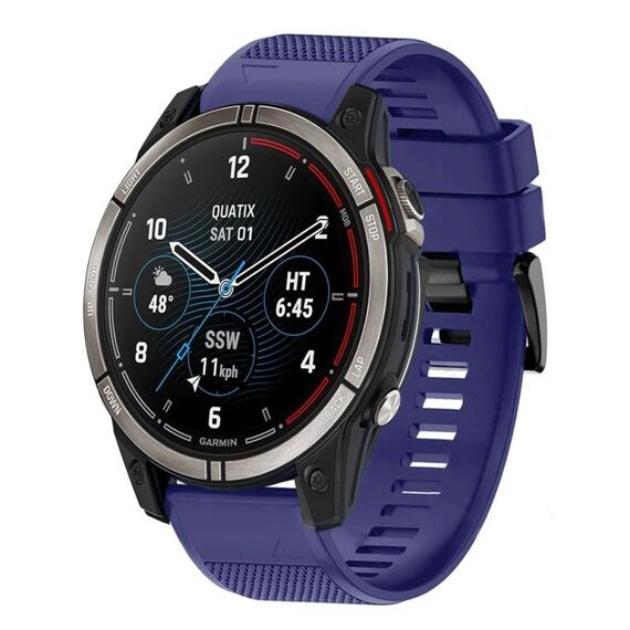 Per cinturino in silicone a sgancio rapido Garmin Quatix 7 da 22 mm (blu notte)