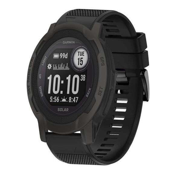 Per cinturino in silicone a sgancio rapido Garmin Instinct 2 Solar da 22 mm (nero)