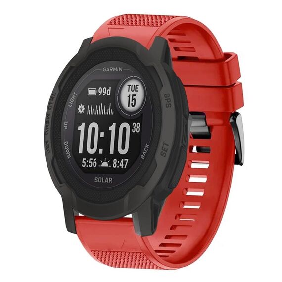 Per cinturino in silicone a sgancio rapido Garmin Instinct 2 Solar da 22 mm (rosso)