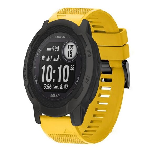 Per cinturino in silicone a sgancio rapido Garmin Instinct 2 Solar da 22 mm (giallo)