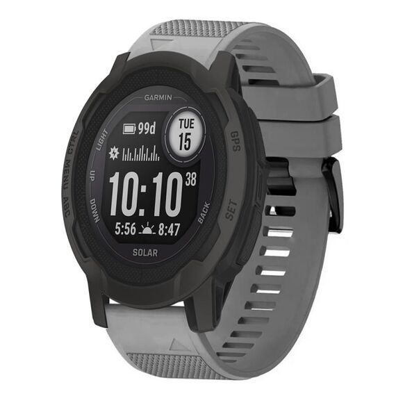 Per cinturino in silicone a sgancio rapido Garmin Instinct 2 Solar da 22 mm (grigio)