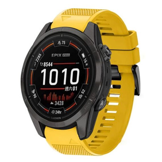Per cinturino in silicone a sgancio rapido Garmin Epix Pro 47mm 22mm (giallo)