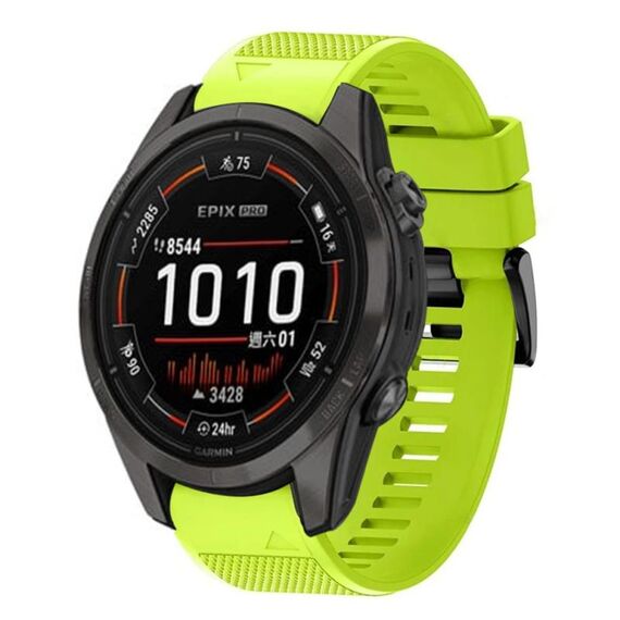 Per cinturino in silicone a sgancio rapido Garmin Epix Pro 47mm 22mm (verde lime)