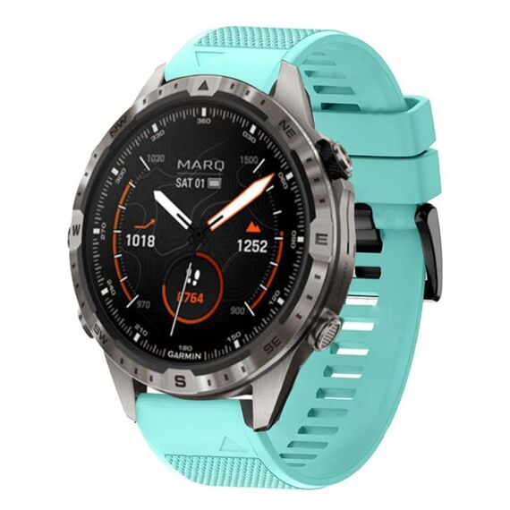Per cinturino in silicone a sgancio rapido Garmin MARQ Adventurer Gen 2 da 22 mm (verde menta)