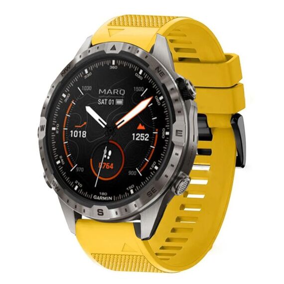 Per cinturino in silicone a sgancio rapido Garmin MARQ Adventurer Gen 2 da 22 mm (giallo)