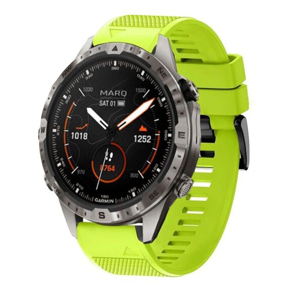Per cinturino in silicone a sgancio rapido Garmin MARQ Adventurer Gen 2 da 22 mm (verde lime)