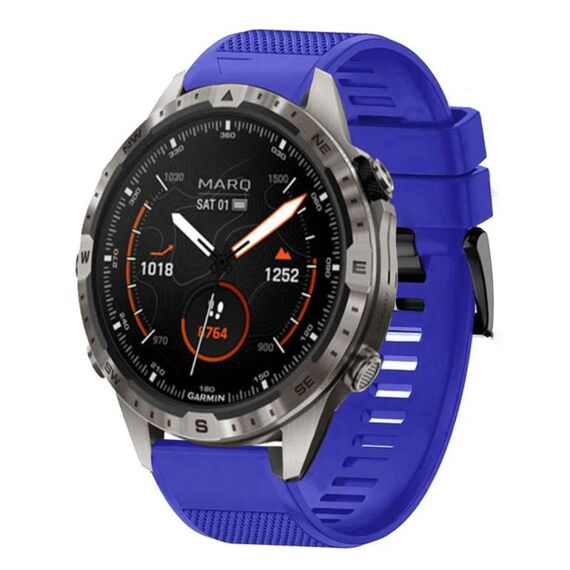 Per cinturino in silicone a sgancio rapido Garmin MARQ Adventurer Gen 2 da 22 mm (blu scuro)