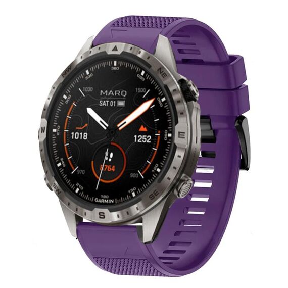 Per cinturino in silicone a sgancio rapido Garmin MARQ Adventurer Gen 2 da 22 mm (viola)