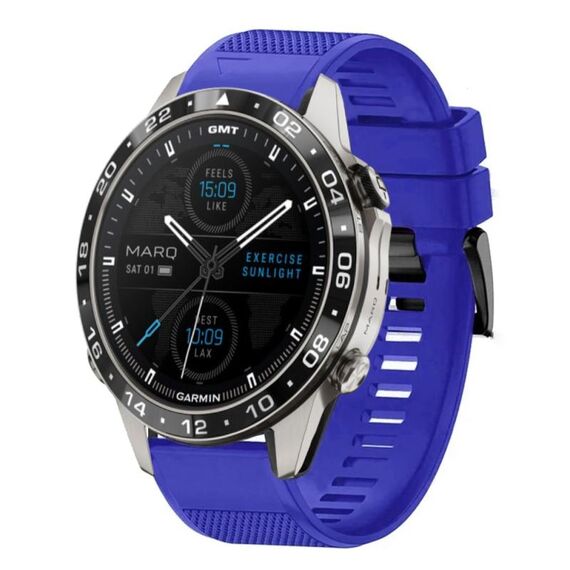 Per cinturino in silicone a sgancio rapido Garmin MARQ Aviator Gen 2 da 22 mm (blu scuro)