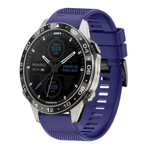 Per cinturino in silicone a sgancio rapido Garmin MARQ Aviator Gen 2 da 22 mm (blu notte)