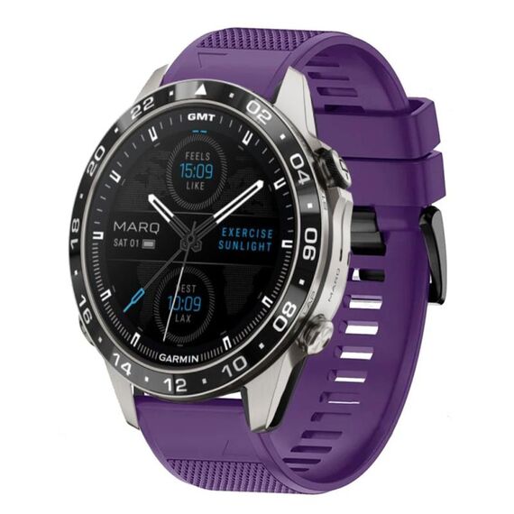 Per cinturino in silicone a sgancio rapido Garmin MARQ Aviator Gen 2 da 22 mm (viola)