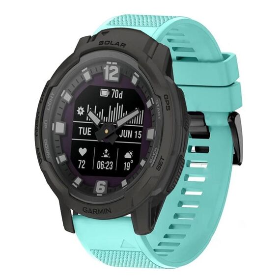 Per cinturino in silicone a sgancio rapido Garmin Instinct Crossover Solar da 22 mm (verde menta)