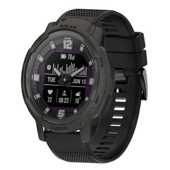 Per cinturino in silicone a sgancio rapido Garmin Instinct Crossover Solar da 22 mm (nero)