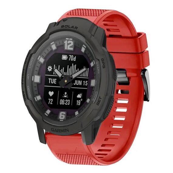Per cinturino in silicone a sgancio rapido Garmin Instinct Crossover Solar da 22 mm (rosso)