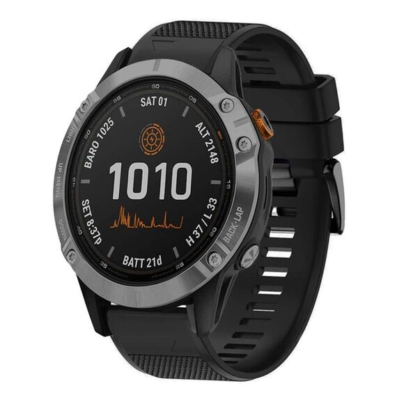 Per cinturino in silicone a sgancio rapido Garmin Fenix 7 Solar da 22 mm (nero)