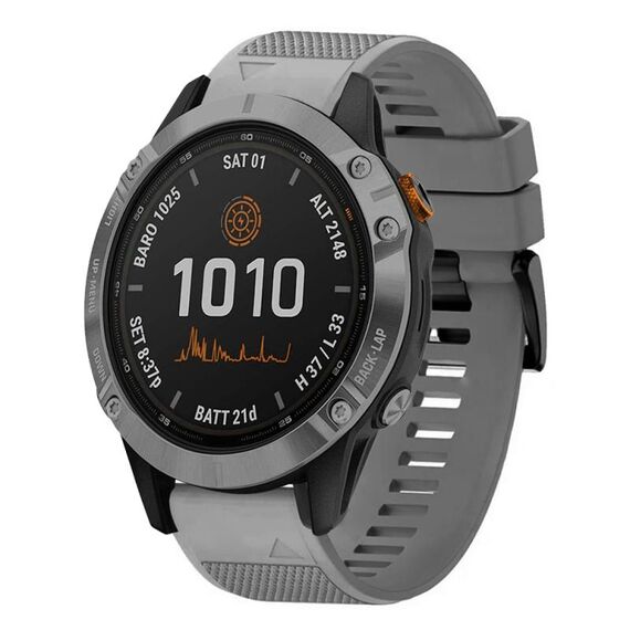 Per cinturino in silicone a sgancio rapido Garmin Fenix 7 Solar da 22 mm (grigio)