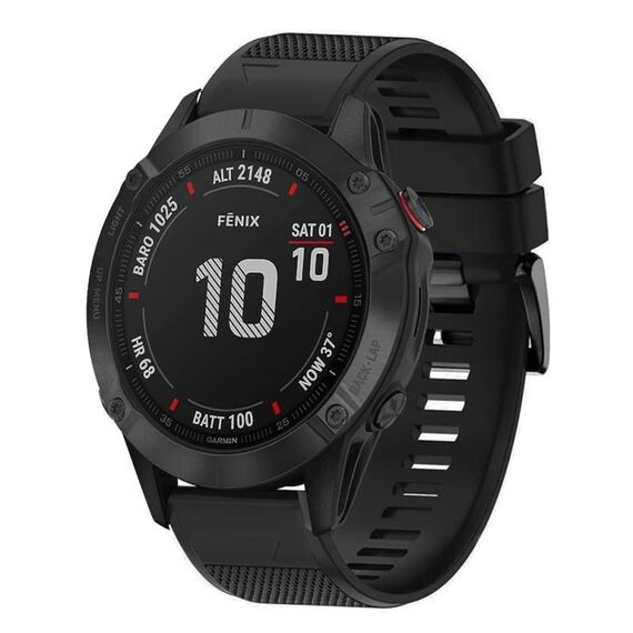Per cinturino in silicone a sgancio rapido Garmin Fenix 6 Sapphire da 22 mm (nero)
