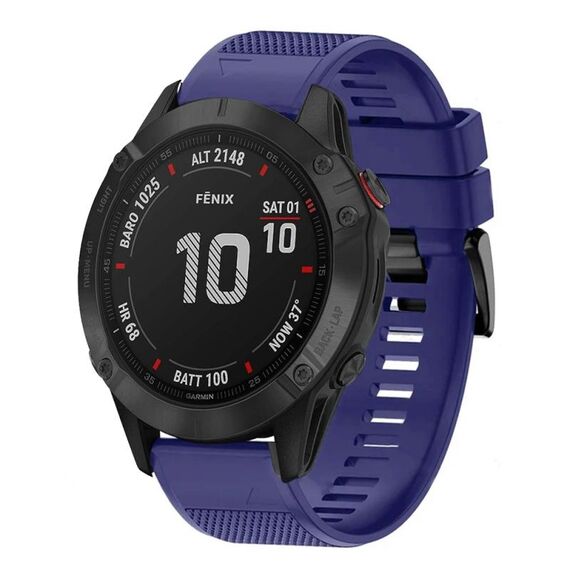 Per cinturino in silicone a sgancio rapido Garmin Fenix 6 Sapphire da 22 mm (blu notte)