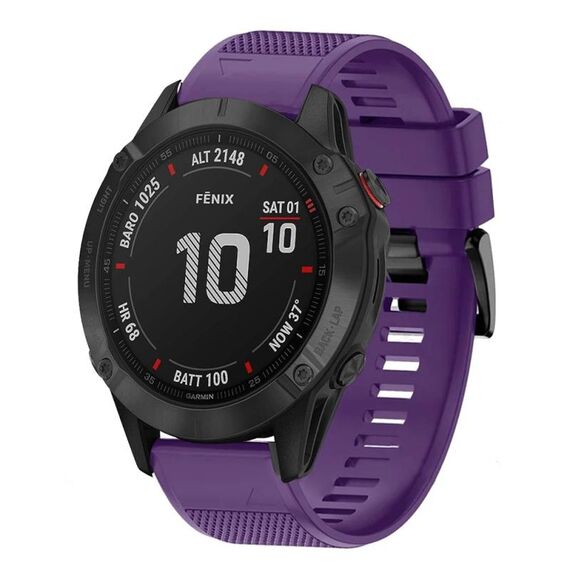 Per cinturino in silicone a sgancio rapido Garmin Fenix 6 Sapphire da 22 mm (viola)