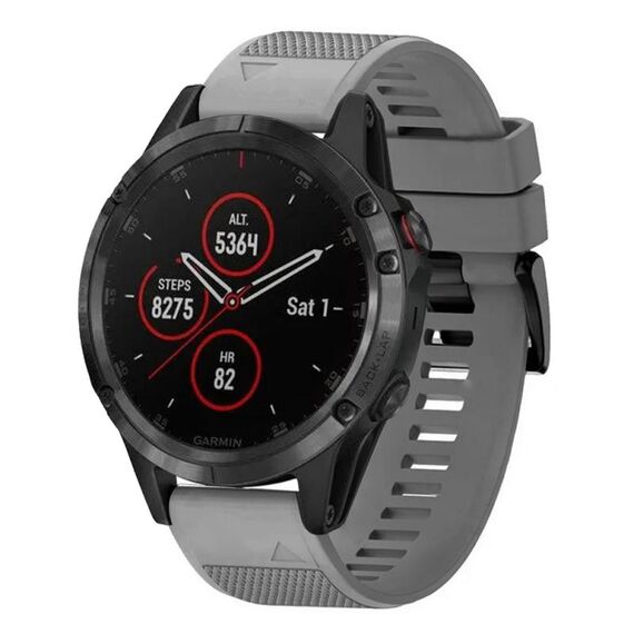 Per cinturino in silicone a sgancio rapido Garmin Fenix 5 da 22 mm (grigio)