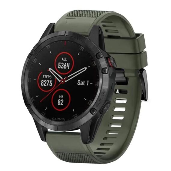 Per cinturino in silicone a sgancio rapido Garmin Fenix 5 da 22 mm (verde militare)
