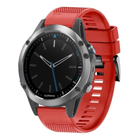 Per cinturino in silicone a sgancio rapido Garmin Quatix 5 da 22 mm (rosso)