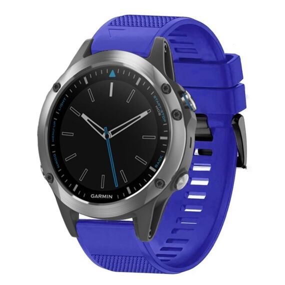Per cinturino in silicone a sgancio rapido Garmin Quatix 5 da 22 mm (blu scuro)