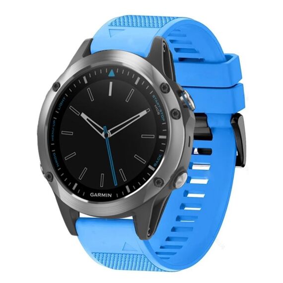 Per cinturino in silicone a sgancio rapido Garmin Quatix 5 da 22 mm (blu cielo)