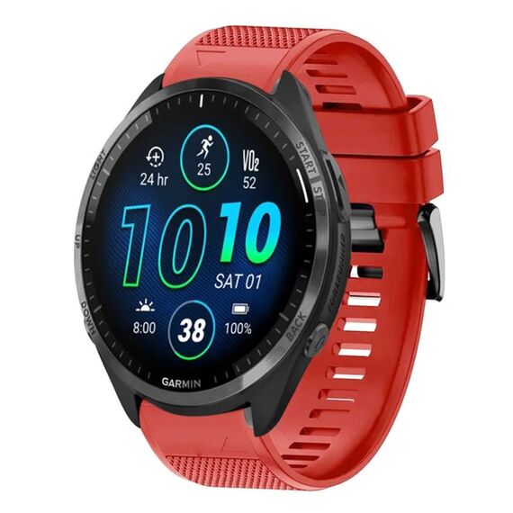 Per cinturino in silicone a sgancio rapido Garmin Forerunner 965 da 22 mm (rosso)