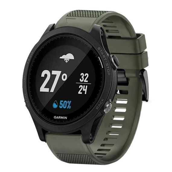 Per cinturino in silicone a sgancio rapido Garmin Forerunner 935 da 22 mm (verde militare)
