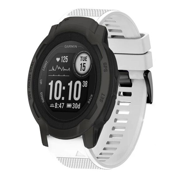 Per cinturino in silicone a sgancio rapido Garmin Instinct 2 da 22 mm (bianco)
