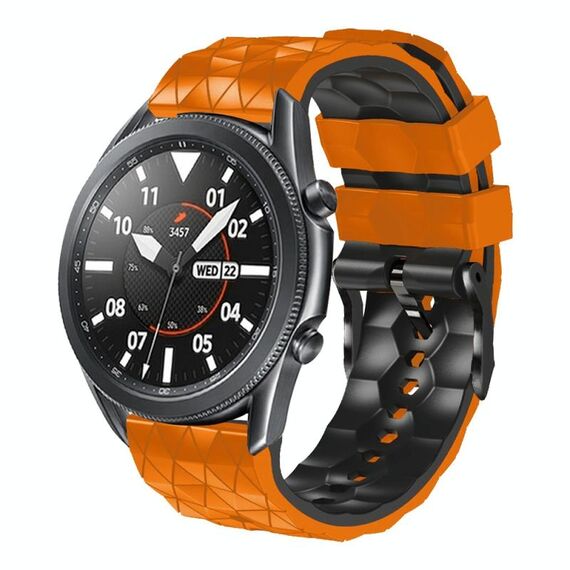 Per Xiaomi Watch Sport 22mm Cinturino in silicone bicolore modello calcio (arancione + nero)